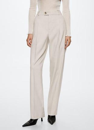 Straight suit trousers/  брюки с эластичной поясом mango