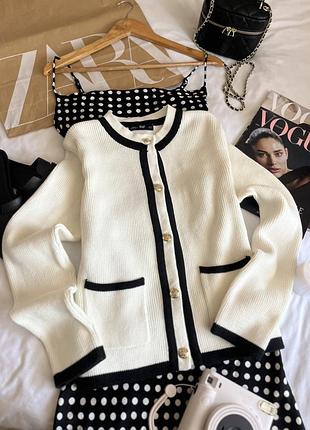 Стильный кардиган в стиле old money zara
