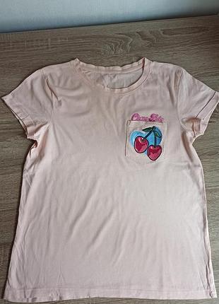 Футболка светло-розовая, пудра