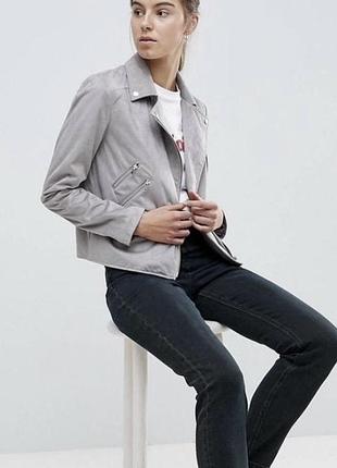 Стильная замшевая велюровая косуха от asos