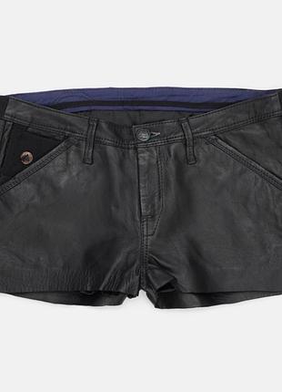 Короткие кожаные шорты g-star raw s