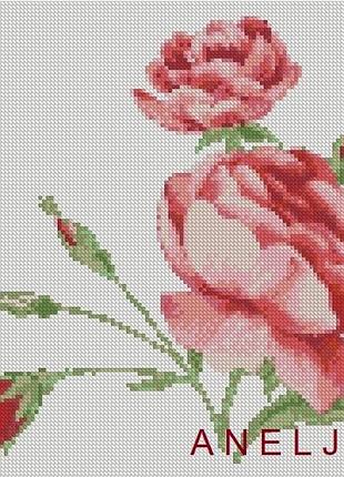 Схеми вишивка хрестиком троянди