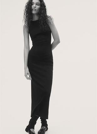 Облегающее трикотажное платье hm размер м