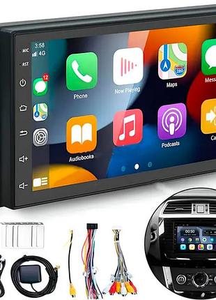 Автомагнитола универсальная mp5 cj cp606 bt android 8.0 2g-16g 2din плеер с usb и sd