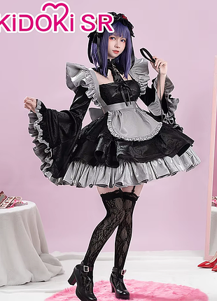 Косплей костюм марин кошачья kuroe shizuku с фарфоровой куколки my dress-up darling с париком