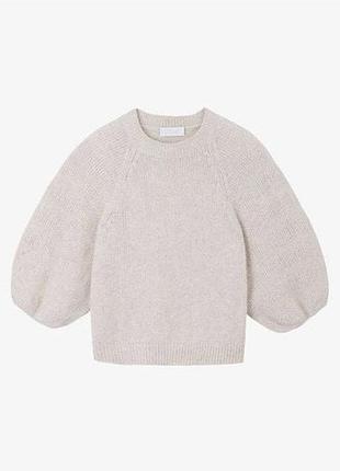 Шерстяной джемпер whiteout, джемпер с рукавами фонариками the white company