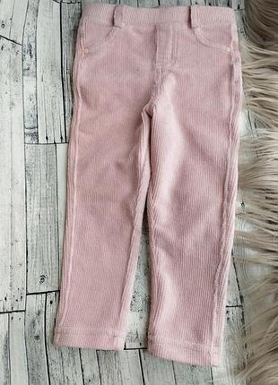 Вельветовые брюки на девочку 18-24 мес, штаны 86-92 см sfera