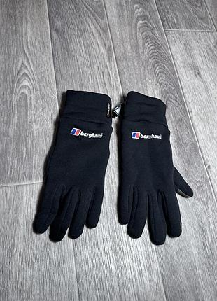 Рукавички, перчатки berghaus polartec, чорні s/m