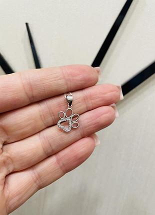 Срібна підвіска лапка 925 проба