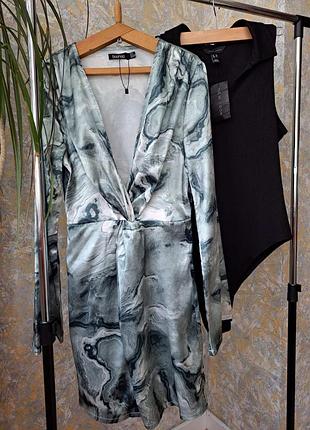 Мраморное платье от boohoo💚