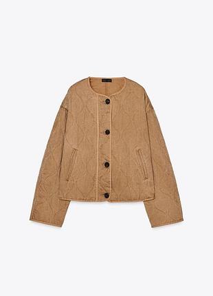 Варенная стеганая куртка zara