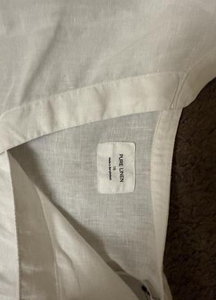Блуза лен белая 6