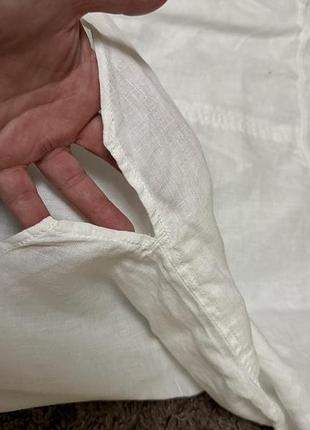 Блуза лен белая 4