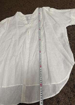 Блуза лен белая 5