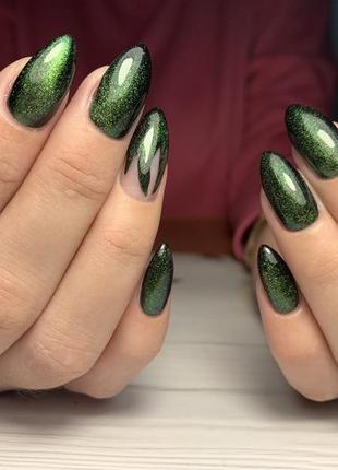 5d гель-лак, кошачий глаз.