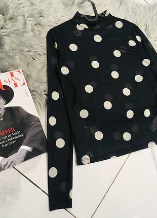 Блуза сетка горошек new look 7