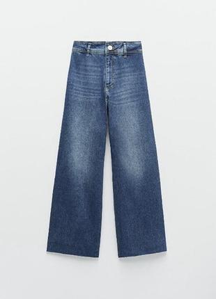 Широкие джинсы кюлоты палаццо zara
