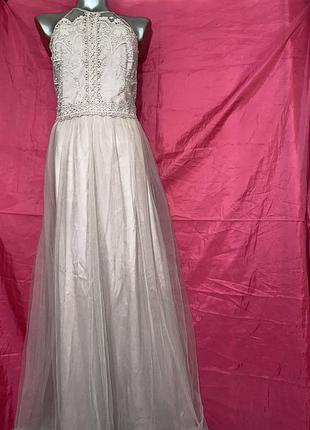 Платье выпускноерозовое пудровое невероятное 16