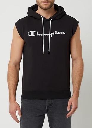 Плотная футболка с капюшоном