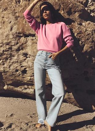 Свитер розовый шерстяной zara new