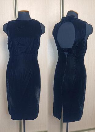 Бархатное маленькое чёрное платье. бархат на шелке