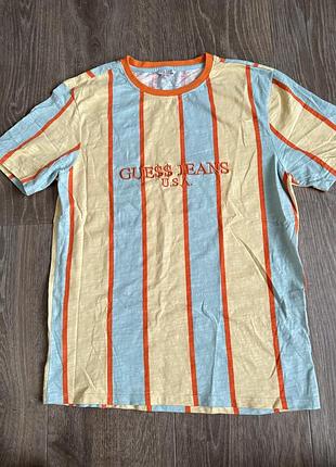 Футболка guess jeans x asap rocky striped t shirt