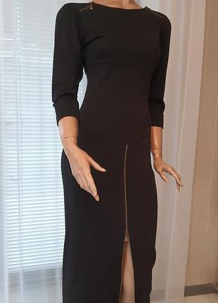 Сукня довга трикотажна платье длинное черное