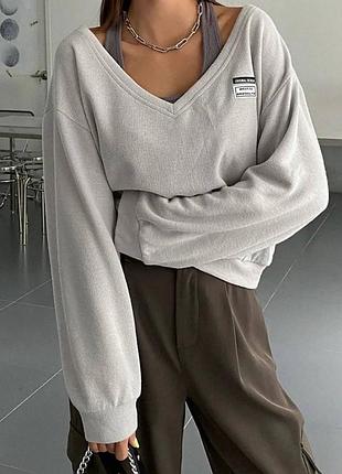 Женская мягкая кофта в рубчик 2