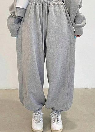 Джоггеры джоггеры макси оверсайз очень широкие свободного кроя без утепления спортивные штаны повседневные серые черные