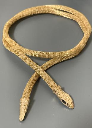 Колье молния в позолоте 🐍