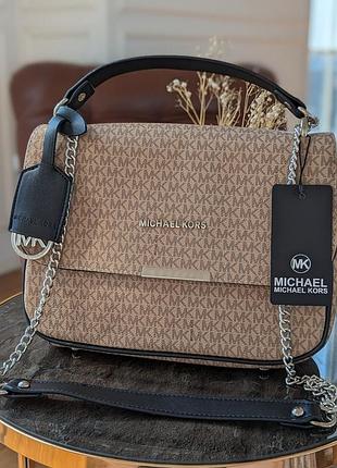 Сумочка мечел кросс из эко-кожи женская сумочка michael kors молодежная, брендовая митчел корс сумка через плечо бежевая mitchell cors