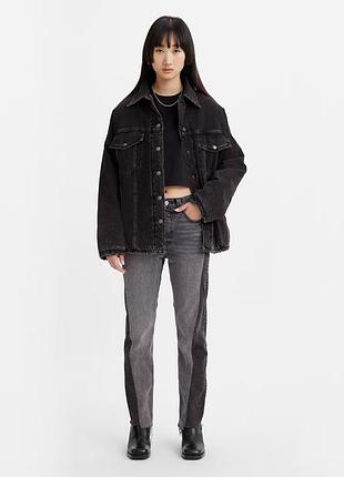 Серо черные джинсы levi's premium 501