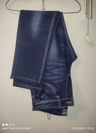 Джинсы женские 31/34 slim fit слим зауженные синие
