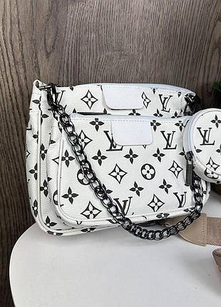 Женская сумка мульти клатч 3 в 1 стиль эла витон pochette. набор сумочек 791