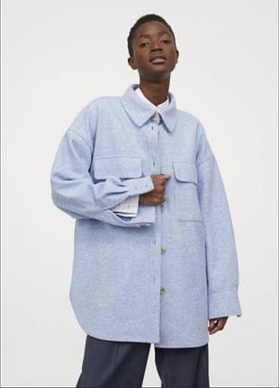 Теплая рубашка h&m