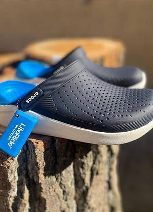 Крокси сабо crocs literide clog navy/white crocs literide clog navy/white