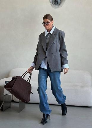 Серый пиджак премиум люкс