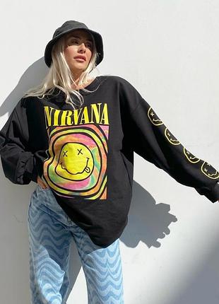 Свитшот nirvana smile print от goldi