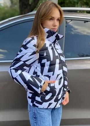 Демісезонний жіночий пуховик.
