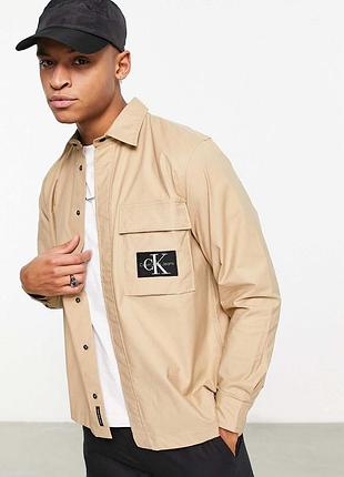 Сорочка з довгим рукавом і логотипом calvin klein jeans, оригінал