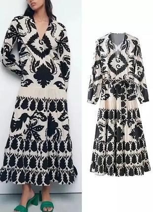 Красивое длинное платье платье платье zara, оригинал