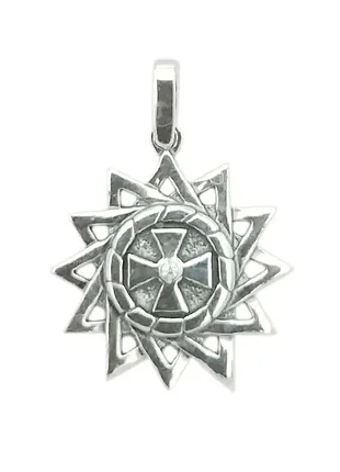 Серебряный кулон эрцгамма с фианитом 3115-ч