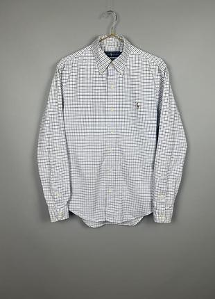 Polo ralph lauren oxford мужская рубашка в клетку