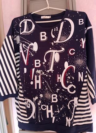 Джемпер,новый..состав смотри ф.4.пог-65,т.к рукав летучая мышь.поб-55; длин 70.цвет тёмно-синий.оплата на карточку.