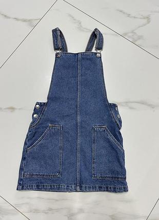 Джинсовый сарафан kiabi на 6-7 лет 100% коттон