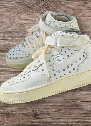 Кроссовки nike air force 1 mid cut out stars summit white (w)