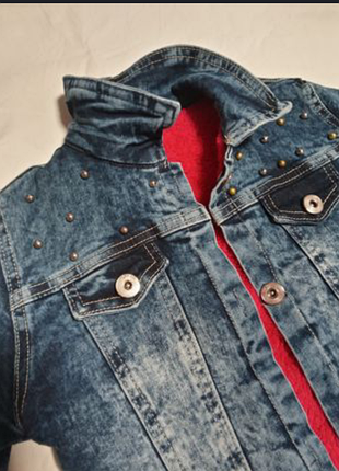 Vanessa джинсовая курточка на меху 110/116см