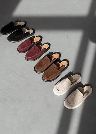 Жіночі замшеві шльопанці клоги