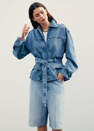 Куртка жіноча синя джинсова zara new