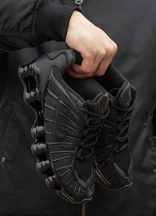 Кроссовки nike shox tl black red